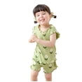 thumbnail image 1 of Toddler Girl Clothes 4T, Toddler Boys Girls Short Sleeve Floral Prints Tops T Shirt Shorts Casual Outfits Girls Back To School Clothes, 1 of 4