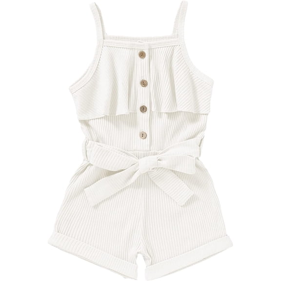 Toddler Girl Clothes Baby Summer Sleeveless Clothing Cute Halter Romper One-piece Jumpsuit Summer Clothes Set 1-5T