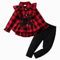 thumbnail image 1 of Toddler Girl Clothes Bowknot Ruffle Sleeve Top Floral Allover Pants Fall Winter Outfit Set 12 18 24 Months 2t 3t 4t 5t 6t Toddler Girls Winter Clothes,18-24 Months,Red, 1 of 9