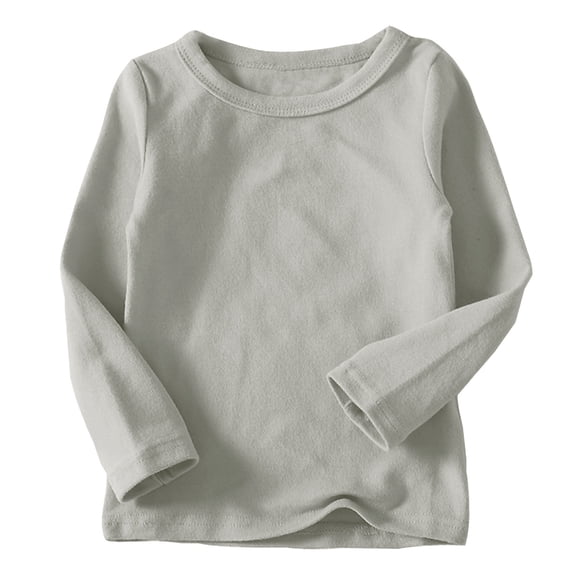Toddler Girl Clothes under $5 Round Neck Long Sleeve Solid Color Top Size 2 Years