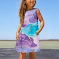 thumbnail image 1 of Toddler Girl Clothes Clearance under $5 Sleeveless Flower Multicolour Print Dress Size 5-6 Years, 1 of 6