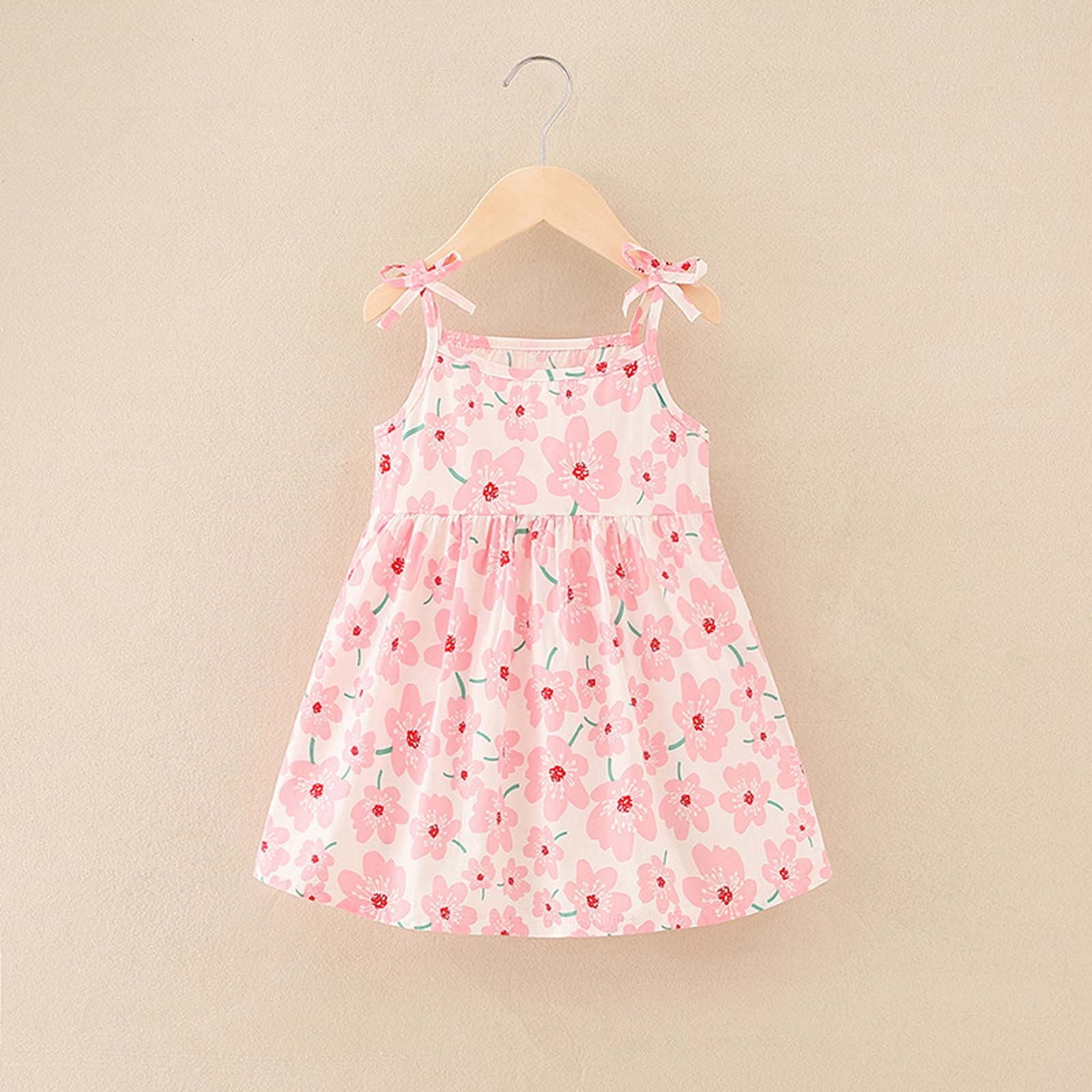 Toddler Girl Clothes Clearance under 5 Sleeveless Sling Dress Graphic