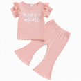 thumbnail image 1 of Toddler Girl Clothes "MAMA'S MINI Girl" Outfits for Toddler Girls Clothes Letter T-Shirt Tee Tops + Flare Pants Baby Clothes Bell-Bottoms Set 12 18 24 Months 2T 3T 4T 5T Kaprioy, 1 of 6