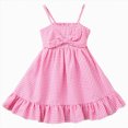 thumbnail image 1 of Toddler Girl Clothes Summer Gingham Ruffle Irregular Plaid Dresses Causal Dress for Little Girls, 1 of 9