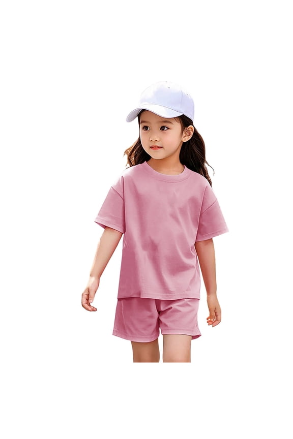 Toddler Girl Clothes Summer Girls Clothing Sets Girl Stuff T-shirt Shorts 2pcs Sets Gifts… Girls Summer Set 1-11 Years,1-2 Years