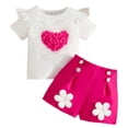 thumbnail image 1 of Toddler Girl Clothes Summer Girls Clothing Sets Girl Stuff T-shirt Shorts 2pcs Sets Gifts… Girls Summer Set 1-3 Years,6-9 Months, 1 of 6