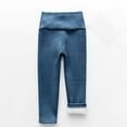 thumbnail image 1 of Toddler Girl Clothes Sweatpants High Waist Elastic Pants Fleece Lined Leggings Solid Pants, 1 of 3
