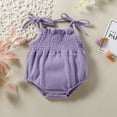 thumbnail image 1 of Toddler Girl Clothes,Toddler Girls Outfit SetsToddler Baby Boys and Girl Comfortable Solid Color Elastic Sling Romper Jumpsuit, 1 of 9