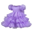 thumbnail image 1 of Toddler Girl Clothes Tulle Dresses Baby Summer Tutu Sundress Outfit Toddler Princess Dress for Girls Purple 3-4 Years, 1 of 7