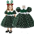 thumbnail image 1 of Toddler Girl Costume Polka Dots Fancy Dress Up Birthday Party Dress, 1 of 6