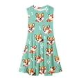 thumbnail image 1 of Toddler Girl Dress Floral Print Girls Dress With Ruffle Sleeves Soft For Cute Dresses 4-5 Years, 1 of 4