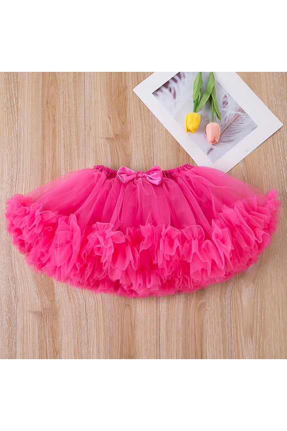 Toddler Girl Dress Girls Red Tutu Skirt Tulle Skirt Fluffy Skirt Kids Skirt 12-18 Months