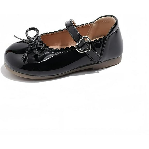 Toddler Girl Dress Shoes Bow Knot Mary Jane Flat Shoes Little Girl Wedding Party School Church Shoes