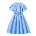 thumbnail image 1 of Toddler Girl Dress Short Sleeve Solid Princess Dress Dance Party Dresses Clothes Summer Dress,Size 7 Years-8 Years, 1 of 6
