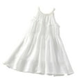 thumbnail image 1 of Toddler Girl Dress Sleeveless A-Line Tiered Swing Cotton White Dress For Girls Birthday Dress For Girls Princess Dress, 1 of 8