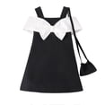 thumbnail image 1 of Toddler Girl Dress Spring Summer Patchwork Ruffle Off Shoulder Bag Princess Dress Summer Dress,Size 6 Years-7 Years, 1 of 6