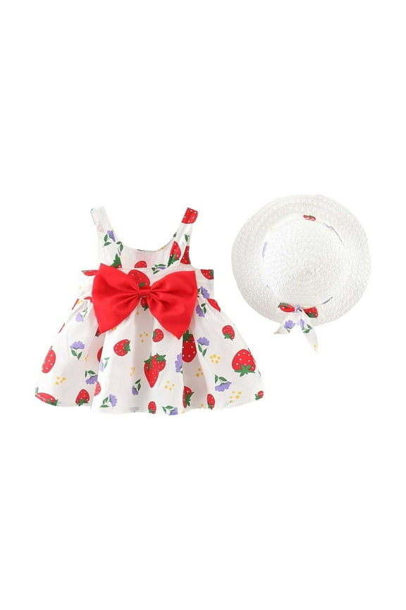 Toddler Girl Dresses 4t Baby Girl Easter Dresss Princess Birthday Party Sundress Skirt Spring Summer Sundresses Beach Vacation Clothes &Red( 3-4 Years)