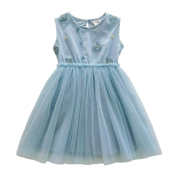Toddler Girl Dresses 4t Floral Dress Girl Solid Color Sundress Bes Day Easter Dresss A-Line Floral Princess Dress Spring Summer Boho Dresses Beach Vacation Outfit