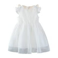 thumbnail image 1 of Toddler Girl Dresses 5T Butterfly Dress Tutu Ruffle Sleeveless Dresses Photograph Party Outfits Birthday Gift,White,18-24 Months, 1 of 5