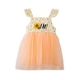 thumbnail image 1 of Toddler Girl Dresses 5T Sleeveless Girls' Tutu Dresses Princess Lace Dress Summer Causal Tutu Skirts,Orange,2-3 Years, 1 of 5