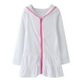 thumbnail image 1 of Toddler Girl Dresses Child Swim Cover Up Kids Swimsuit Coverup Zip Up Beach Bathing Suit Hooded Absorbent Bathrobe Beach Dresses Clothes for Girls Size 2-3T, 1 of 6