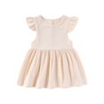 thumbnail image 1 of Toddler Girl Dresses Flutter Sleeve Tiered Swing A-Line Summer Beige Dresses For Girls Birthday Dress Girls Girls Fancy Dress, 1 of 5
