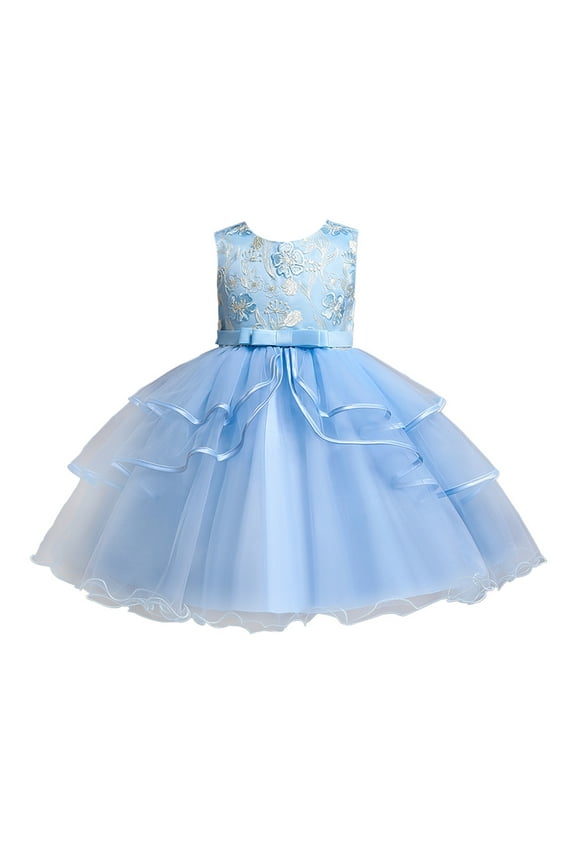 Toddler Girl Dresses Kid Lace Sleeveless Princess Dresses Gown Party Tulle Clothes for Girls Size 5-6T