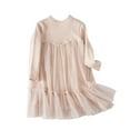 thumbnail image 1 of Toddler Girl Dresses Kids Baby Knit Fall Winter Solid Tulle Long Sleeve Princess Dresses Clothes for Girls Size 4-5T, 1 of 4
