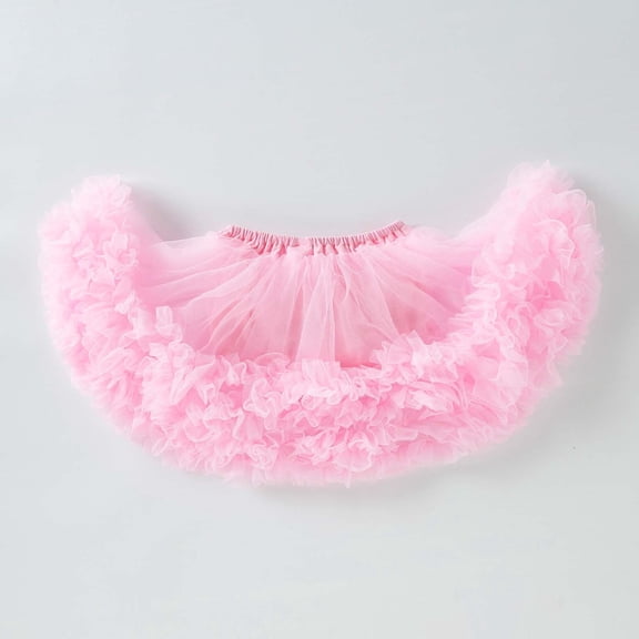 Toddler Girl Dresses Kids Pink Tutu Mesh Skirt Fluffy Skirts Girl Clothes 18-24 Months