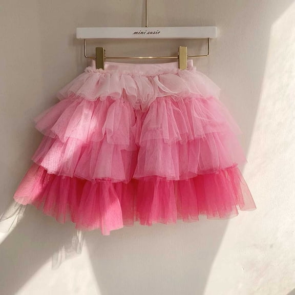 Toddler Girl Dresses Kids Pink Tutu Tulle Skirt for Girls Fluffy Skirt Clothes for Girls 1-2 Years