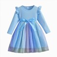 thumbnail image 1 of Toddler Girl Dresses Ruffle Long Sleeve Baby Girl Fashion Casual Tutu Dresses, 1 of 6