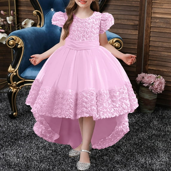 Toddler Girl Dresses Toddler Formal Dresses Pink Girls Dress Toddler Pageant Dress Easter Dresses for Girls 3-4Y