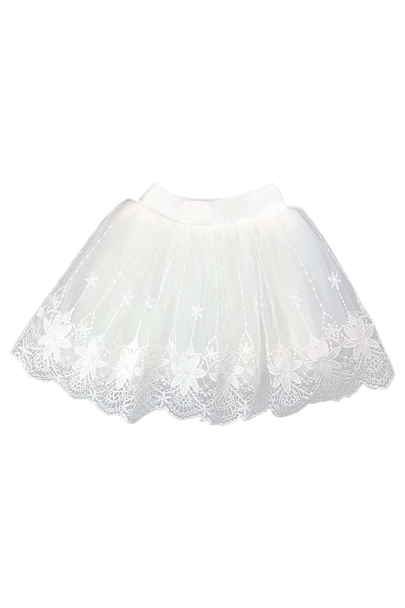 Toddler Girl Dresses White Tutu Skirt Tulle Skirt for Girls Fluffy Skirt Sparkly Skirt 3-4 Years
