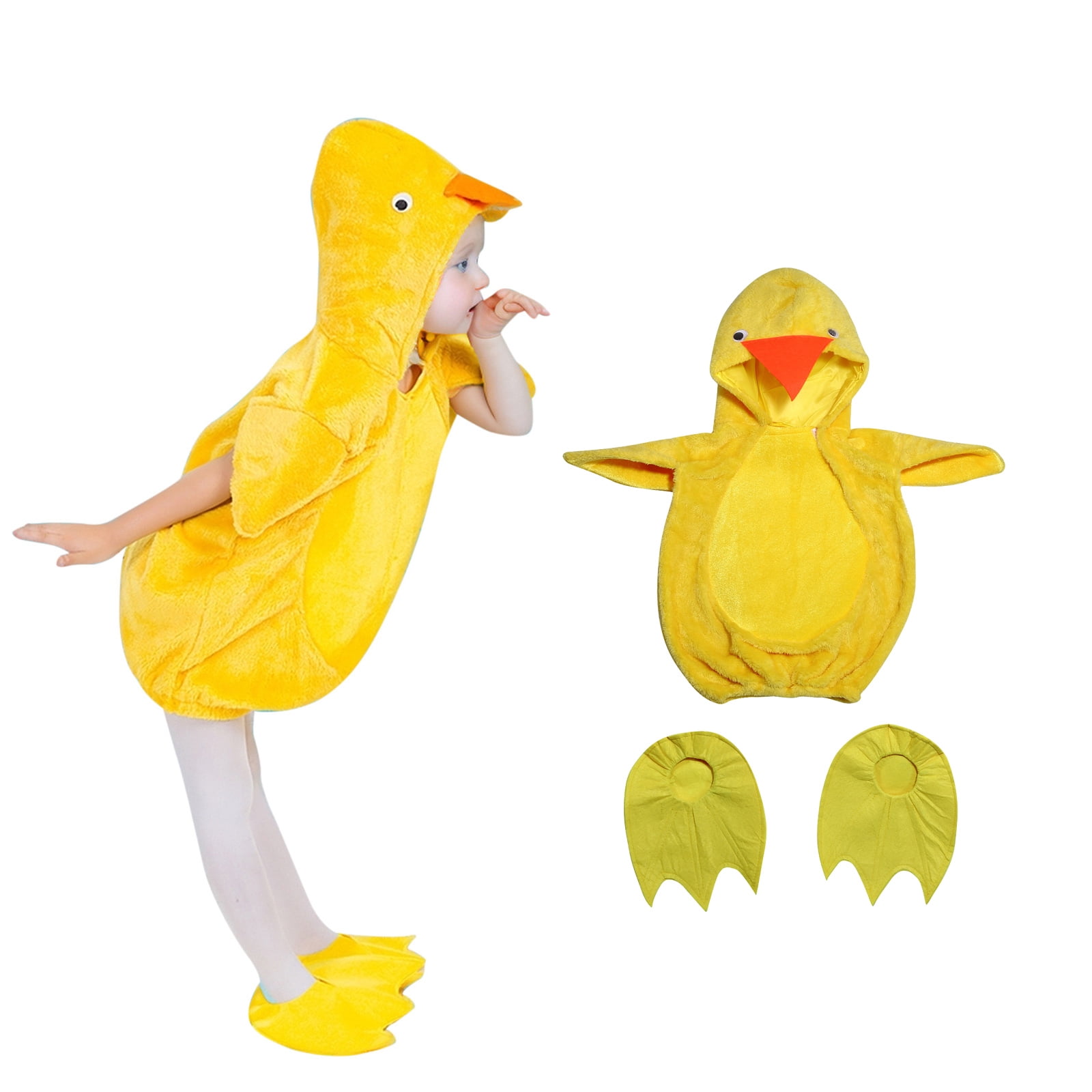 Toddler Girl Easter Outfits Hooded Top and Shoes Set Dress up Performance Stage Outfit Girl Clothes Size 12-24 Months