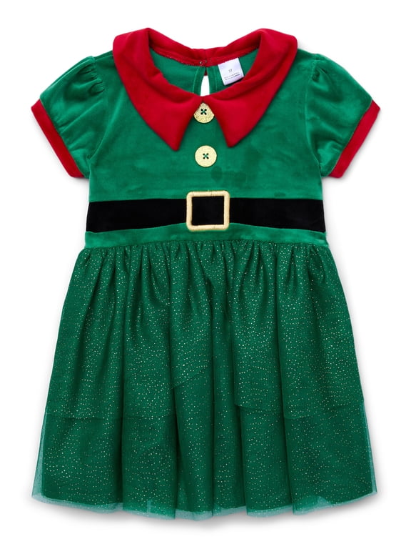 Toddler Girl Elf Velour Cosplay Dress, Sizes 12M-5T