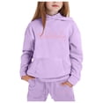 thumbnail image 1 of Toddler Girl Fall Outfits Set Hoodies and Sweatpants Sets Trendy Jogging Workout Sweat Suits Fall Winter Clothes 6-7 Years, 1 of 4