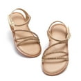 thumbnail image 1 of Toddler Girl Gold Sandals Size 10 - Little Flower Girl Easter Flower Girl Dress Shoes Sparkly Little Kid Summer Flats, 1 of 6