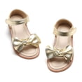 thumbnail image 1 of Toddler Girl Gold Sandals Size 10 - Little Girl Easter Summer Dress Shoes Lightweight Open Toe Beach Holiday, 1 of 5