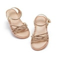 thumbnail image 1 of Toddler Girl Gold Sandals Size 5 - Little Flower Girl Easter Flower Girl Dress Shoes Sparkly Little Kid Summer Flats, 1 of 6