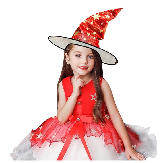 Toddler Girl Halloween Dress, Girls Pageant Gown with Matching Hat Kids Dance Party Dress Child Halloween Elegant Birthday & Skirt Ensemble for Toddler Celebration, Halloween Gifts