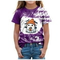 thumbnail image 1 of Toddler Girl Halloween Shirt Toddler Halloween Shirt Baby Boy Girl Cute Ghost Tshirt Pumpkin Short Sleeve Tee Top Kids Spooky Season Fall Outfit Size for 18-24 Months,Purple, 1 of 4