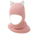 thumbnail image 1 of Toddler Girl Hat Winter Unisex Toddler Knitted Beanie Cartoon Design Ear Protecting Hat Warm Soft Cold Weather Headwear for Boys and Girls Kids Winter Hats Pink 1 Years-5 Years, 1 of 3