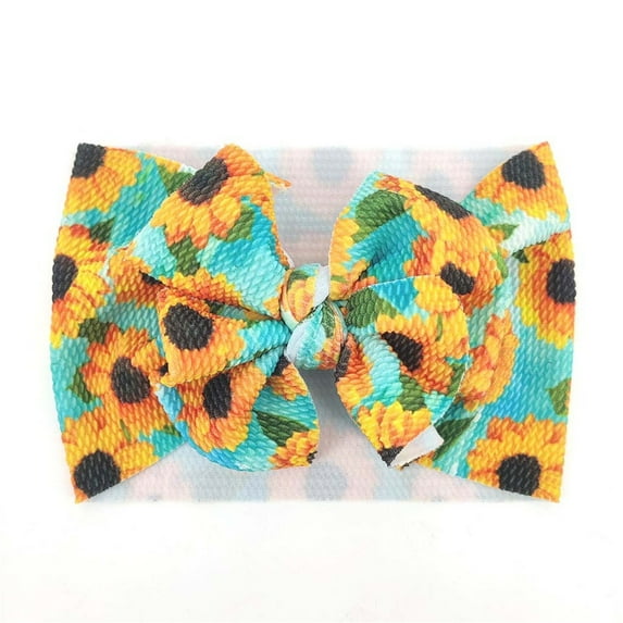 Toddler Girl Headband Baby Boys Girls Stretch Sunflower Floral Bow Hairband Headwear Hair Accessories for Girls