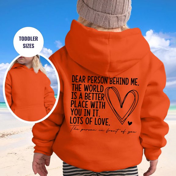 Toddler Girl Hoodie Boy's Casual Long Sleeve Soft Letter Print Sweatshirt Oversized Hoody Kids Cute Preppy Pullovers Top Fall Winter Clothes For Girls,7-8 Years