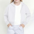 thumbnail image 1 of Toddler Girl Hoodie Girls Solid Fleece Full Zip-Front Performance Hoodie Sports Long Sleeve Pullover Crop Fall Sweatshirt Winter Coats For Boys Toddler Sweatshirt, 1 of 9
