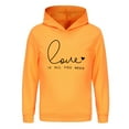 thumbnail image 1 of Toddler Girl' Hoodies Sweatshirts Long Sleeve Letter Prints Hoodie Pullover Tops Size 2-3T ,Orange, 1 of 4
