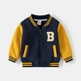 thumbnail image 1 of Toddler Girl Jackets Button Kids Letter Embroidery Baseball Jacket Light Jacket Fall Jacket Girls Jacket Size 3-4 Years, 1 of 5