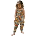 thumbnail image 1 of Toddler Girl Jumpsuit 4T Halloween Sleeveless Pumpkin Print Casual Spaghetti Strap Loose Romper Long Pants with Pockets Toddler Girls Clothing Z0E-Light Blue, 9-10 Years, 1 of 5