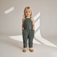 thumbnail image 1 of Toddler Girl Jumpsuit Girls Overalls Kids Casual Sleeveless Girls Overalls with Pockets Green Jumpsuit Clothes for Girls 12-18 Months, 1 of 4