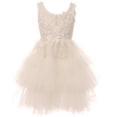 thumbnail image 1 of Toddler Girl Kids Floral Lace Baptism Communion Flower Girls Dress Off White 2T XS 900447 BNY Corner, 1 of 2